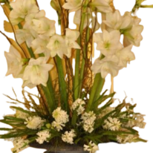 Τεχνητό άνθος-ανθοστήλη με Αμαρυλλίς 0.90 υψ.