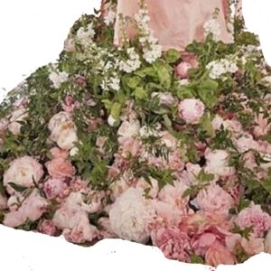 Τεχνητά ανθη σύνθεση βιτρίνας για βάση φορέματος.(0.80 χ 0.80 μ.)