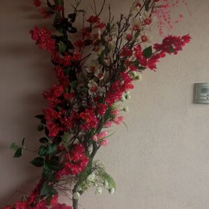 Διακοσμητικό τοίχου με Βοκαμβίλια και ορχιδέα 2μ.