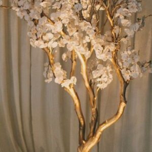 Τεχνητό δέντρο χρυσο με ορχιδέα 2μ.