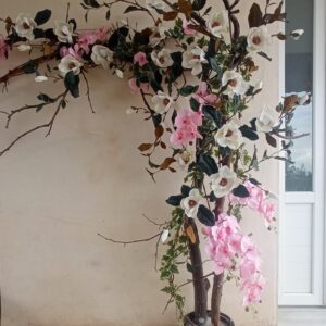 Τεχνητό δέντρο ΠΛΑΓΙΟ ΜΑΝΩΛΙΑΣ ΜΕ ΟΡΧΙΔΕΑ 2.20Μ.