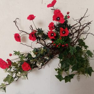 Σύνθεση - ανοιξη -με τεχνητές παπαρούνες Υ0,60μ. χ 1,10