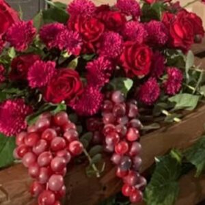 Γιρλάντα με τεχνητά ανθη και σταφυλι 1.60μ.