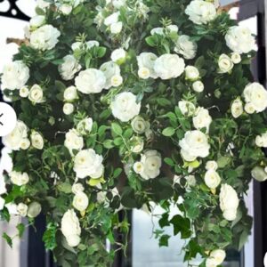 ΚΡΕΜΑΣΤΟ ΤΕΧΝΗΤΑ ΤΡΙΑΝΤΑΦΥΛΛΑ ΛΕΥΚΑ ΣΕ ΚΑΣΠΩ ΜΕ ΣΧΟΙΝΙ Υ1Μ.