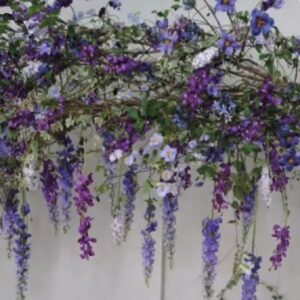 Τεχνητή γιρλάντα μωβ ακακίας κρεμαστή 2μ.