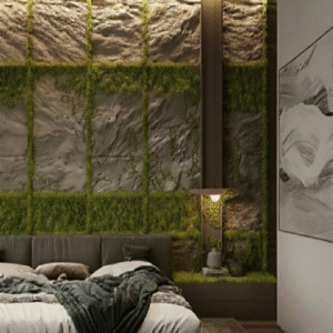 Διακοσμητικό Πάνελ Τοίχου 3D PU: Βράχος με Βρύα (1,20μ. x 0,60μ.)