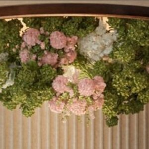 Διακόσμηση οροφής με τεχνητές ορτανσίες διαμ.2μ.