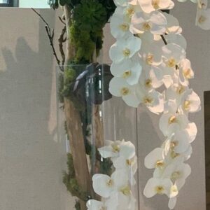 Τεχνητή ορχιδεα για βαση γυαλινη Υ1,80Μ.