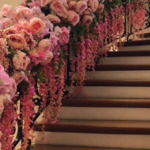 ΤΕΧΝΗΤΆ ΑΝΘΗ ΓΙΡΛΑΝΤΑ ΜΕ ΠΕΟΝΙΕΣ ΚΑΙ ΓΛΥΣΙΝΙΕΣ 1,50μ.