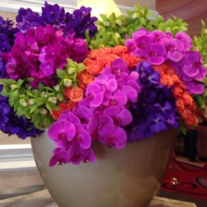 Τεχνητές ορχιδέες διαφορα χρώματα σε κασπώ Υ 0,80μ.