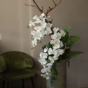 Tεχνητή ορχιδέα σε κεραμικο κασπώ 1,60μ.