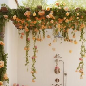 Τεχνητη ανθη γιρλαντα και κρεμαστα 2,40μ.