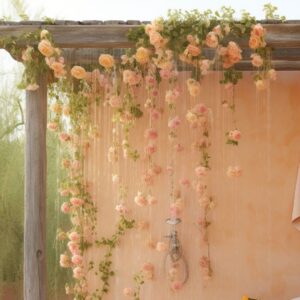 Τεχνητη ανθη γιρλαντα και κρεμαστα 2,40μ.