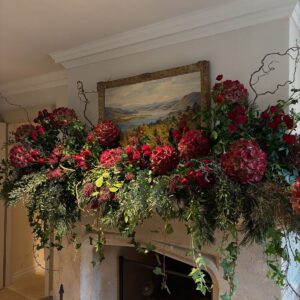 Τεχνητά ανθη ορτανσίας σύνθεση στενόμακρη 1,80μ.