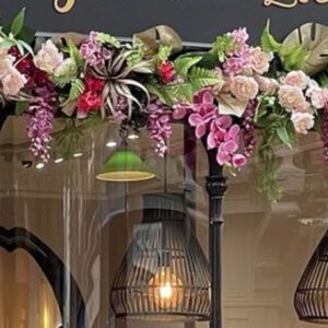 ΤΕΧΝΗΤΆ ΑΝΘΗ ΓΙΡΛΑΝΤΑ ΜΕ ΟΡΧΙΔΕΕΣ 1,20Μ.